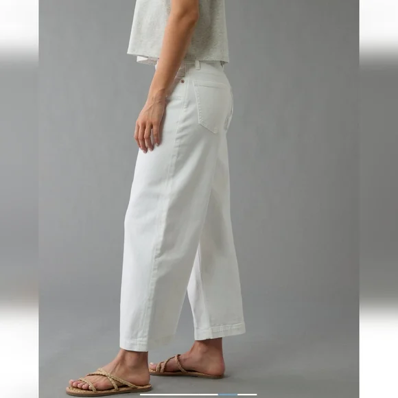 AE Dreamy Drape Stridgid Low Rise Baggy Wide Leg Cropped 6 Long - Picture 7 of 16